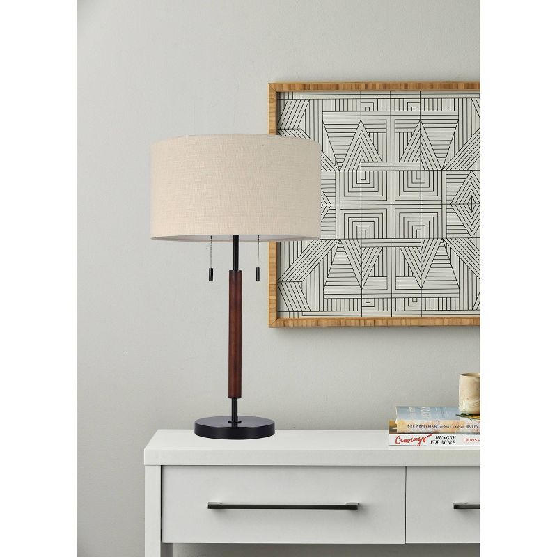 Wood Table Lamp (Includes LED Light Bulb) Black - Threshold&#8482;, 6 of 7