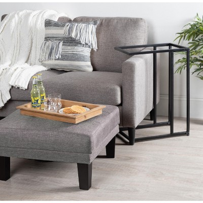 Lockridge Light Rustic Brown and Black Metal C-Table