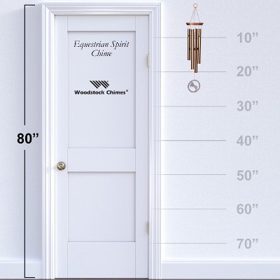 Bronze and Teak Finish Equestrian Spirit Wind Chime, 26"