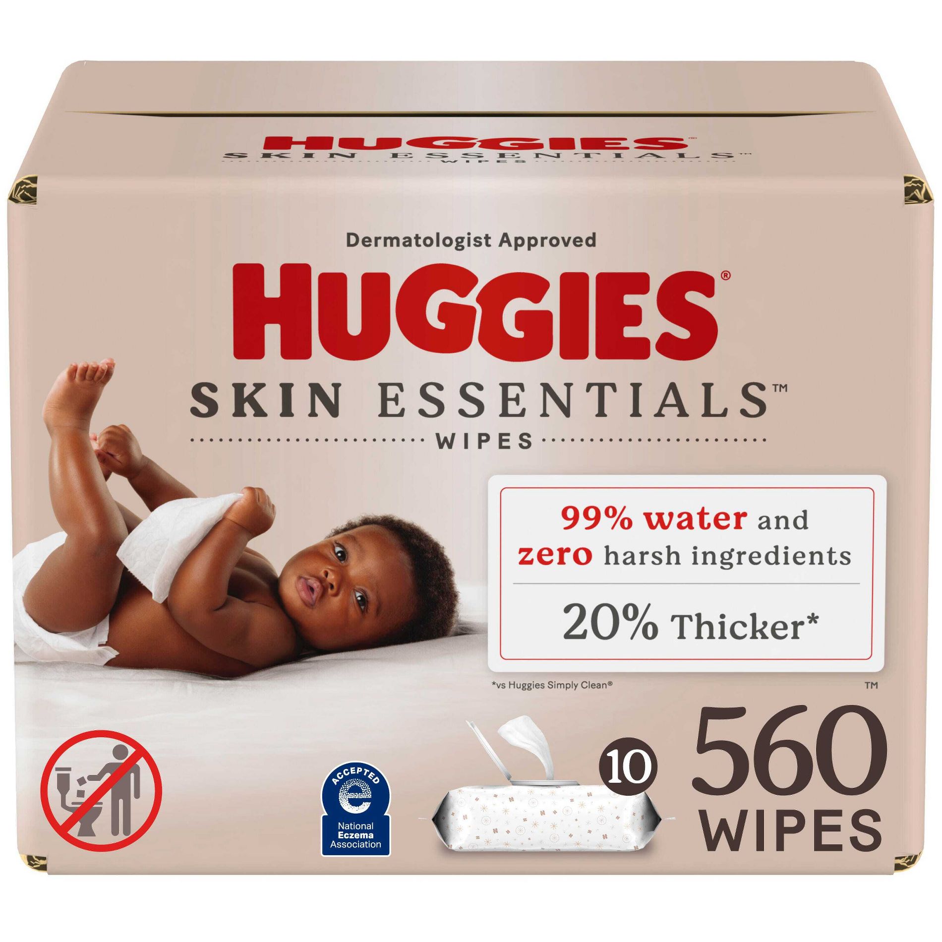 Huggies Skin Essentials Baby Wipes - 560ct -10pk