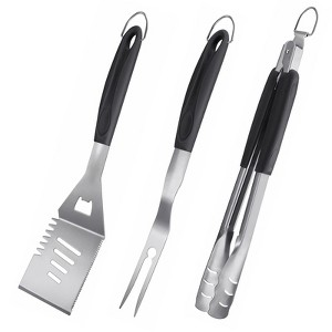 Itopfox Premium Stainless Steel BBQ Grill Set with Spatula, Fork & Tongs - Heavy Duty Barbecue Utensils Kit for Outdoor Grilling Lovers, Perfect Gift - 1 of 4