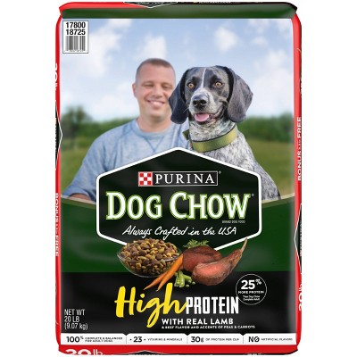 Purina Dog Chow High Protein Lamb with Beef Flavor Dry Dog Food - 20lb