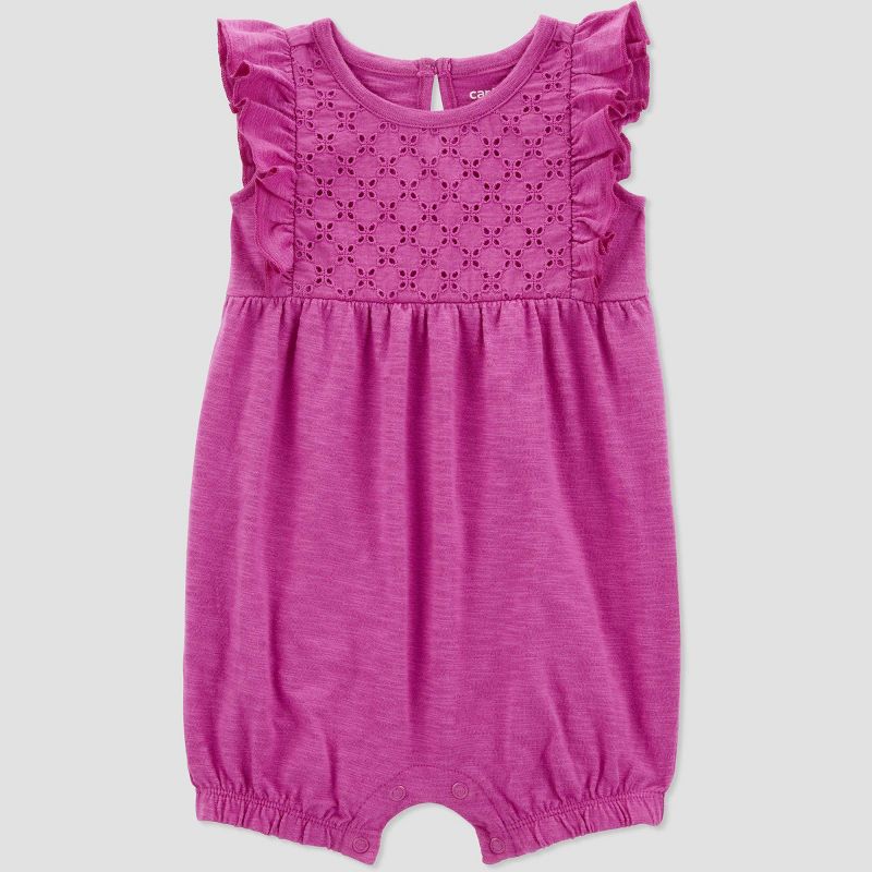 Carter's Just One You® Baby Girls' Eyelet Romper - Pink, 1 of 5