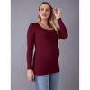 Women's Square Neck Rib Knit Long Sleeve Tee | Motherhood Maternity - 4 of 4