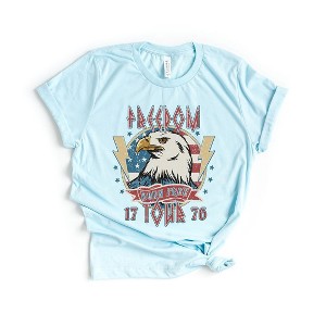 Simply Sage Market Women's Freedom Tour Born Free Short Sleeve Graphic Tee - 1 of 4
