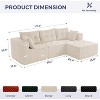 MAXYOYO Modular Sectional Sofa Couch, L Shaped Modern Cloud Couch with 1 Ottoman, Sofa in A Box - 2 of 4
