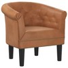VidaXL Tub Chair Brown Faux Leather - 2 of 4