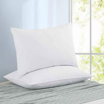 Peace Nest Down Fiber Bed Pillows with Cotton Cover Set of 2