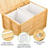KTMBDW Bamboo Laundry Hamper with Lid,120L Large Clothes Laundry Sorter with Removable 2-Section Liner Bag for Clothing,Bathroom,Laundry Room,Natural - 3 of 4