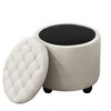 NicBex Round Storage Ottoman for Bedroom,Linen Storage Bench with Removable Lid,Ottoman for Living Room,Bedroom,Entryway - 4 of 4