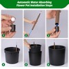 Tall Round Planter Set of 2, Planters with Built-in Drainage and a Water Level Monitor and Wheels - 3 of 4