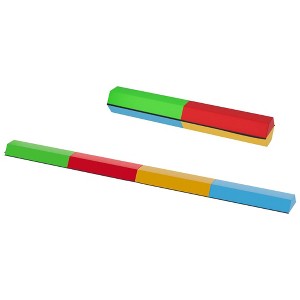 BalanceFrom 8 Foot Folding Balance Gymnastics Beam with Anti Slip Bottom and Carrying Handles for Rehabilitation, Recovery, and Gymnasts, Multicolor - 1 of 4