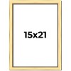 PosterPalooza | Simple Gold Picture Frame - UV Acrylic, Foam Board Backing, Hanging Hardware - 2 of 4