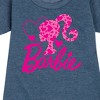 - Barbie - Logo Hearts Graphic Short Sleeve Fleece Dress - 2 of 4