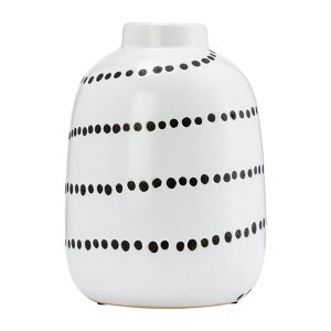 Sagebrook Home 9" Ceramic Vase - Contemporary Abstract Flower Vase Decorative Table Accent - 1 of 4