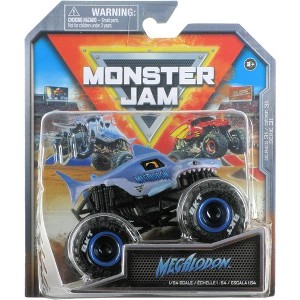 Monster Jam, Official Megalodon Monster Truck, Die-Cast Vehicle, 1:64 Scale - 1 of 3