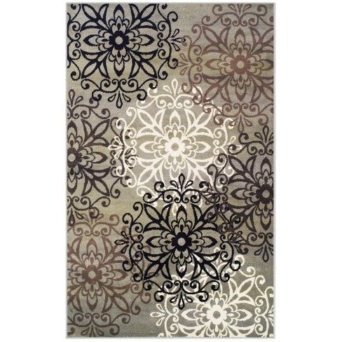 Elegant Floral Medallion Indoor Area Rug or Runner - Blue Nile Mills - image 1 of 4