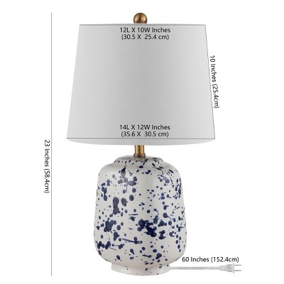 Greyon 23" Navy Blue and White Ceramic Table Lamp