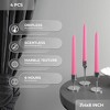 12 inch Taper Candles Set of 4 - Dripless and Smokeless Candle Unscented - Slow Burning Candle Sticks - 3 of 4