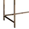 Royal Hampton 47 Inch Desk Console Table, 2 Drawers, Metal Frame, White, Gold - 4 of 4