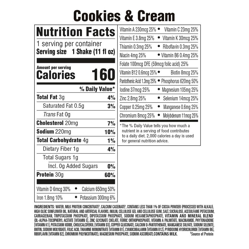 Premier Protein Nutritional Shake - Cookies &#38; Cream - 11 fl oz/4pk, 3 of 11