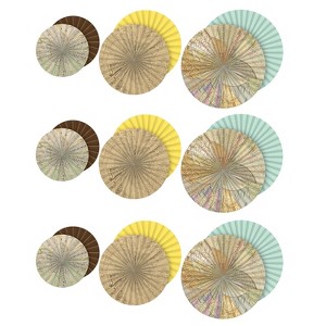Teacher Created Resources Travel the Map Hanging Paper Fans 3 Per Pack 3 Packs (TCR77034-3) - 1 of 2