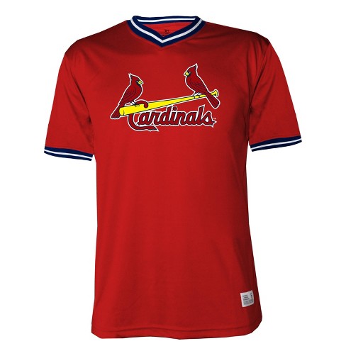 MLB St. Louis Cardinals Men's Short Sleeve V-Neck Jersey - S