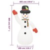 vidaXL Christmas Inflatable Snowman with LEDs Xmas Party Decoration Ornament - 4 of 4