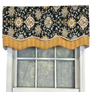 RLF Home Centennial Glory Window Treatment Premium Quality Valance 3" Rod Pocket 50" x 16" Cobalt Blue - 1 of 3