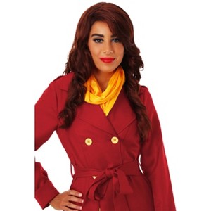 HalloweenCostumes.com One Size Fits Most  Women  Carmen Sandiego Wig, Brown - 1 of 4