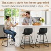 Arceso Swivel Bar stools Set, 25in Faux Leather Counter Height Bar stools, Mid Century Modern Bar Stools with Metal Legs & Footrest, for Kitchen - 2 of 4