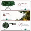 Green Artificial Christmas Tree with PVC Branches, Warm LED Lights with Multiple Modes, Durable Iron Base, Easy DIY Assembly for Holiday Décor - 4 of 4