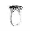 Designs By Gioelli Sterling Silver Black Onyx And .17 cttw Diamond Swirl Ring - 2 of 3