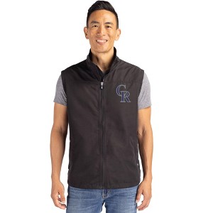 Colorado Rockies Cutter & Buck Charter Eco Recycled Mens Full-Zip Vest - 1 of 1