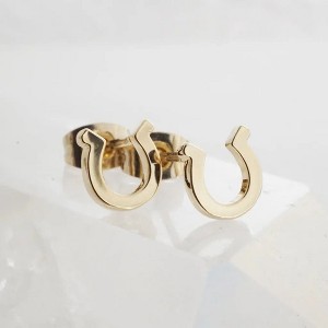 Mini Horseshoe Studs in Gold, Rose Gold, Silver - Honeycat - 1 of 4
