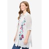 Woman Within Plus Size Embroidered Gauze Shirt - 4 of 4
