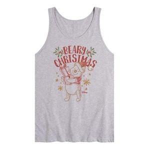 Men's - Winnie the Pooh - Pooh Wishes A Beary Christmas Graphic Tank Top - 1 of 2