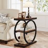 Hommoo Narrow End Table with 3 Storage Shelves - 3 of 4