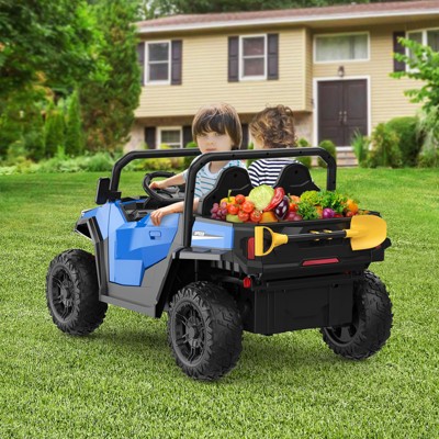 24V Ride-On Dump Truck for Big Kids – 4x4 Electric Car with Remote Control, Interactive Shovel, Bluetooth Speaker & Music