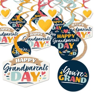 Big Dot of Happiness Happy Grandparents Day - Grandma & Grandpa Party Hanging Decor - Party Decoration Swirls - Set of 40 - 1 of 4