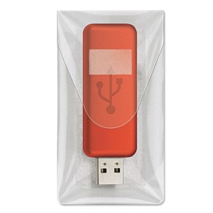 Cardinal HOLD IT USB Pockets 3 7/16 x 2 Clear 6/Pack 21140 - 1 of 3