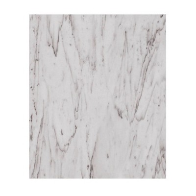 Talia 26.4" White and Black Faux Marble Tray Table Set