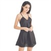 Clotth Womens Silky Satin Slip Dress - Lingerie with Spaghetti Straps, Lace Cross Back Detail, Sexy and Tempting Nightgown - 2 of 4