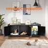 Kumasinova Versatile 3-Chamber Cat House,Outdoor Cat Shelter with Weatherproof Design,Ideal Spacious Indoor Cat Furniture for Multiple Pets,Black - 3 of 4