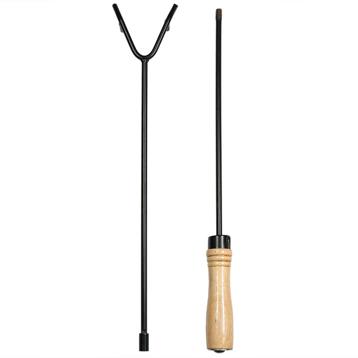Sunnydaze Outdoor Steel Log Poker with Wooden Handle - 32" - thumbnail 4