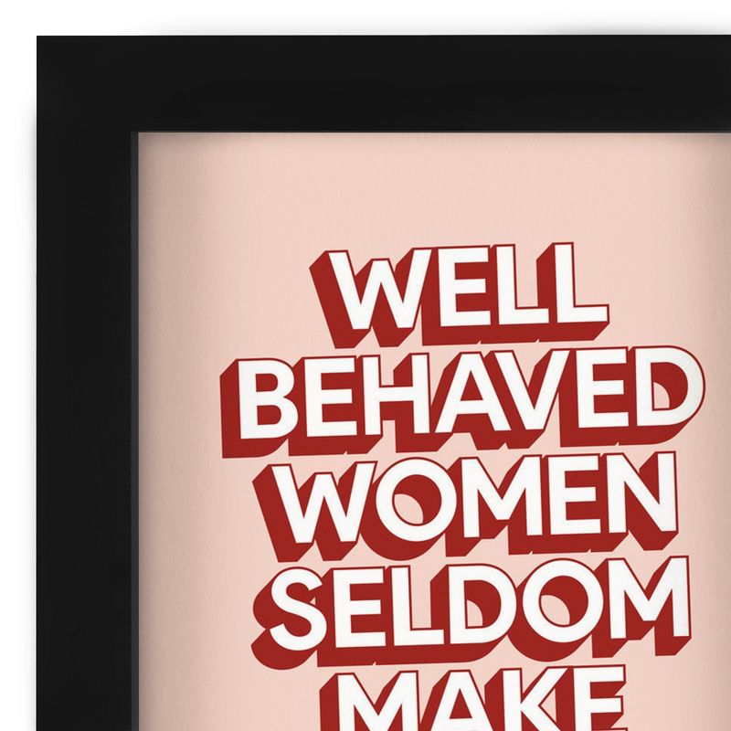Americanflat Minimalist Motivational Well Behaved Women Seldom Make History' By Motivated Type Shadow Box Framed Wall Art Home Decor, 4 of 10