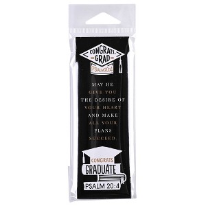 Dicksons BKM-3207 Congrats Graduate Desire of Your Heart Make All Your Plans Succeed Black and White 5.25 x 1.75 Paper Bookmark, Pack of 12 - 1 of 2
