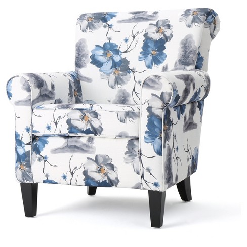 Roseville Upholstered Club Chair Floral Print Christopher Knight Home