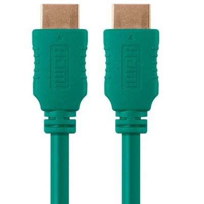 Monoprice High Speed HDMI Cable - 3 Feet - Green | 4K @ 24Hz, HDR, 18Gbps, YUV 4:4:4, 28AWG - Select Series