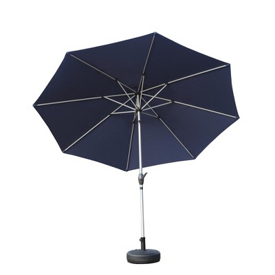 Maggift Outdoor Patio Umbrella with 8 Sturdy Ribs, Push Button Tilt and Crank, Waterproof, UV-Resistant Uitable for Garden, Blue, 108"*108"*94.44"